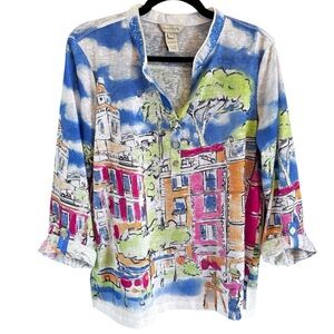 Multiples Artsy Scene Resort Wear Knit Henley